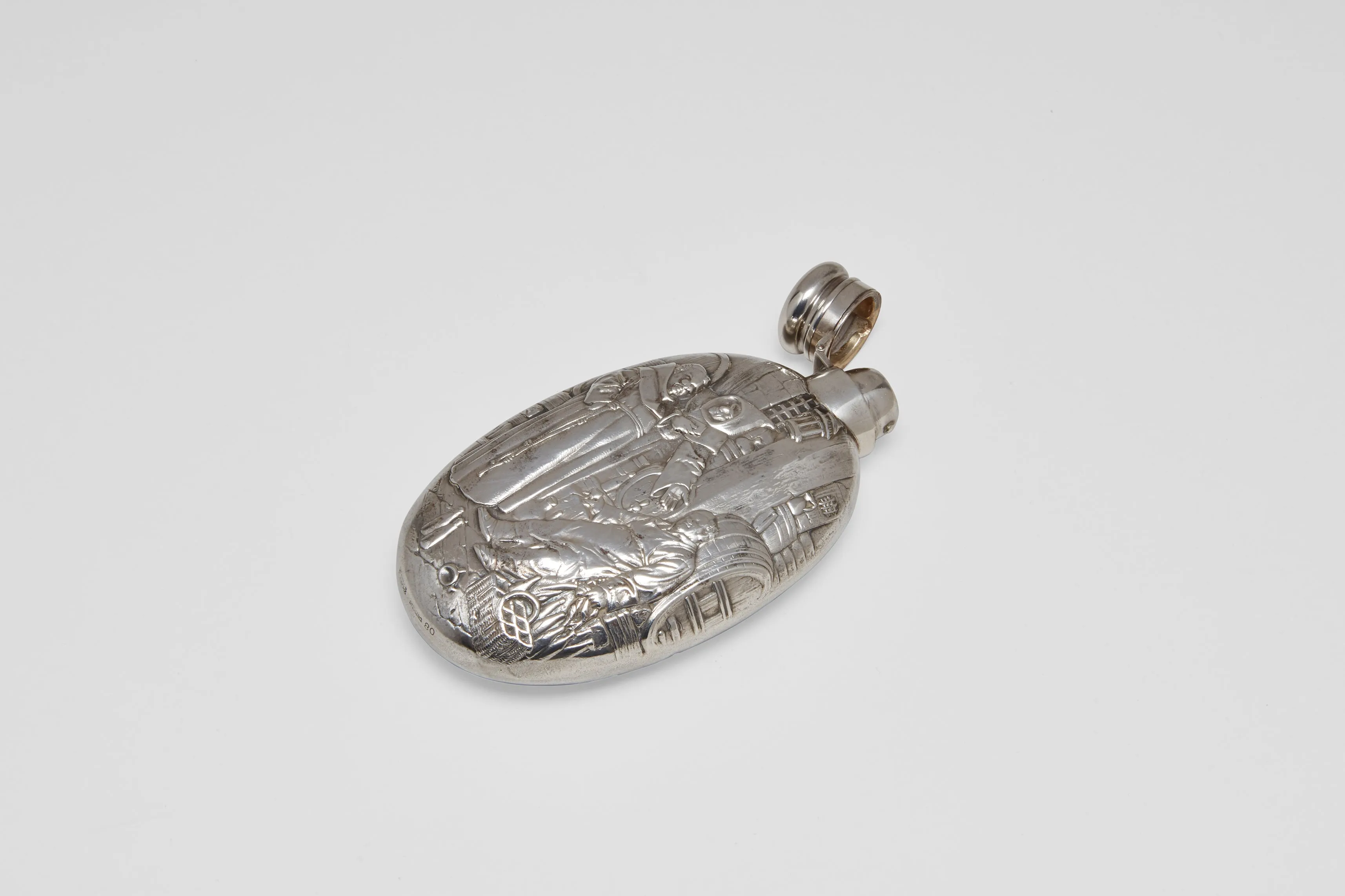Drunken Monk Sterling Drinking Flask