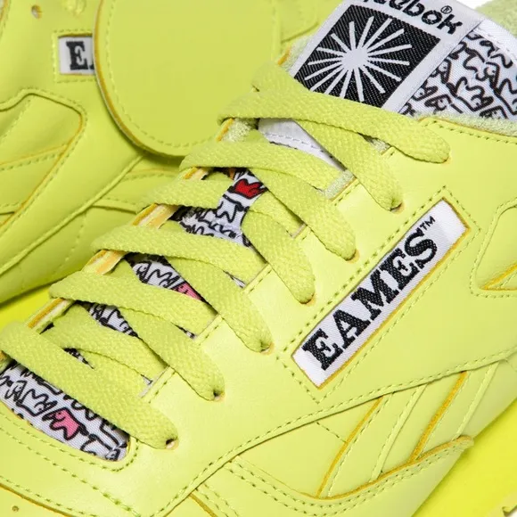 NWT Eames x Reebok Collab Sneaker Aloe Yellow Green Neon Sneakers Unisex shoes