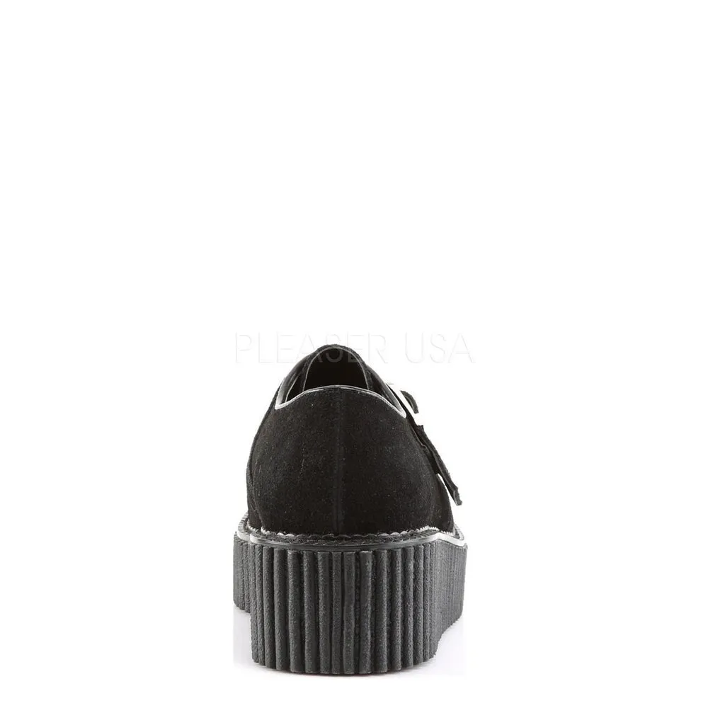 SS-CREEPER-118 Demonia Shoe | Black Fabric